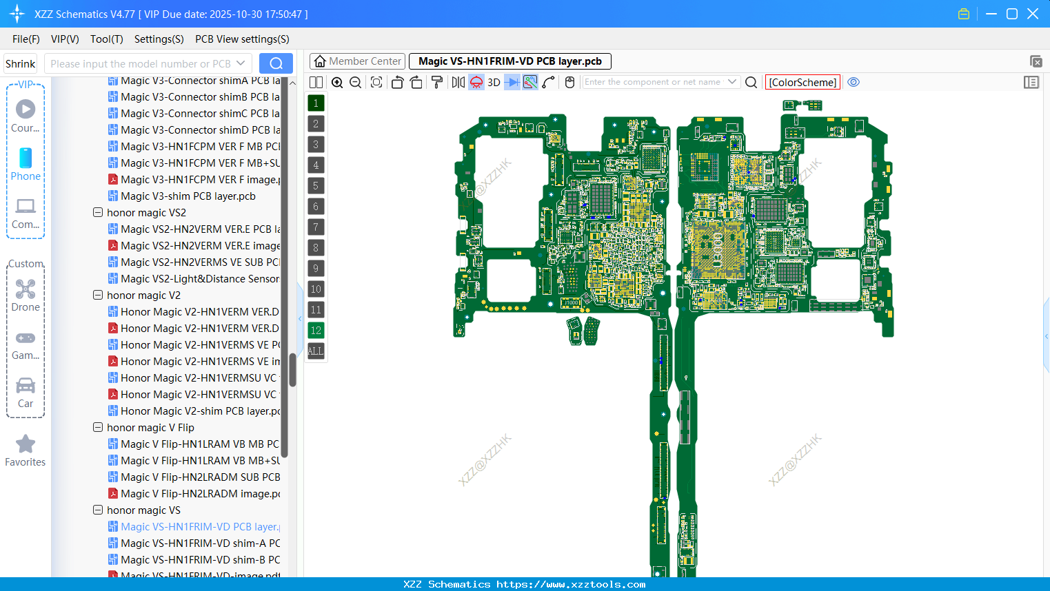 Honor Magic VS-HN1FRIM-VD PCB Layer